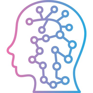 Beyin. Web simgesi basit illüstrasyon