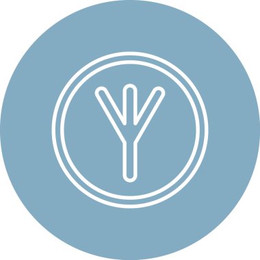 Mavi bir simgenin vektör illüstrasyonu