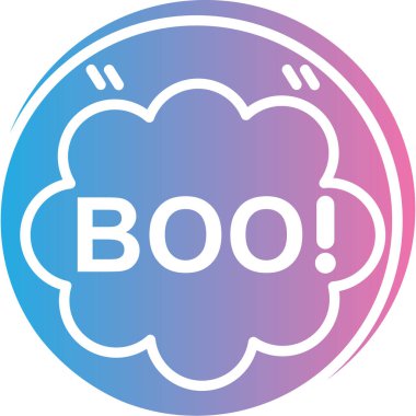 boo web simgesi, basit vektör illüstrasyonu