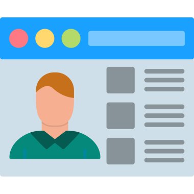 kimlik kartı vektör simgesi