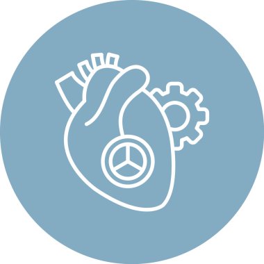 Kalp ikonu vektör illüstrasyonu