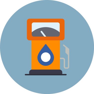 Yakıt istasyonu ikon vektör çizimi tasarımı