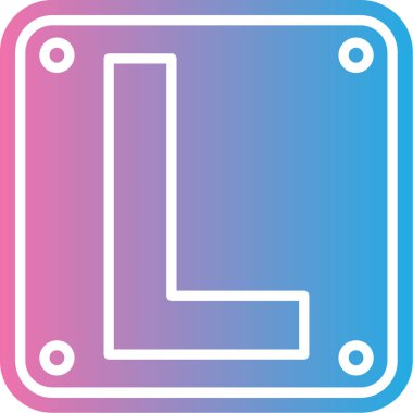 l harfi vektör simgesi