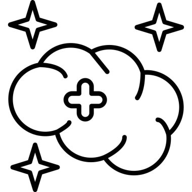 Bulut simgesi vektör illüstrasyonu