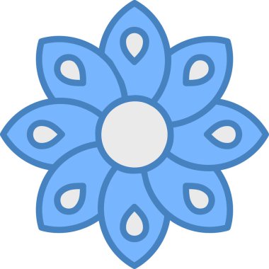 Çiçek. Web simgesi basit illüstrasyon