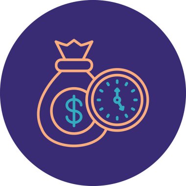 Dolar. Web simgesi basit illüstrasyon