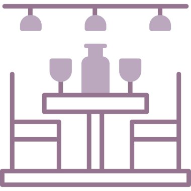 Restoran simgesi vektör illüstrasyonu