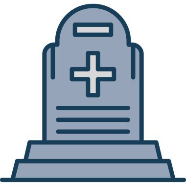 Mezar taşı mezar taşı ana hatlarıyla simgesi