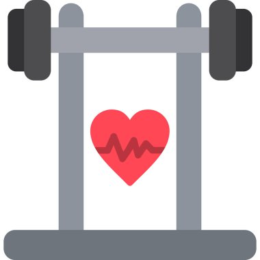 spor salonu ve fitness renkli vektör simgesi.