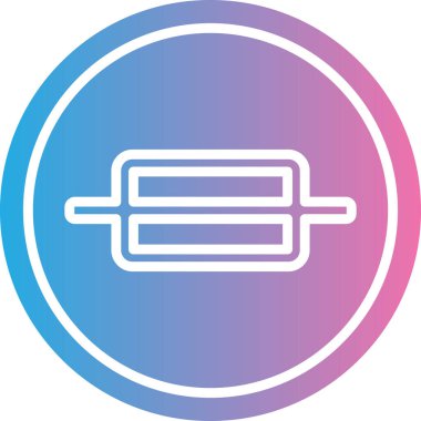 Modern b 'nin vektör illüstrasyonunda müziğin eksik simgesi