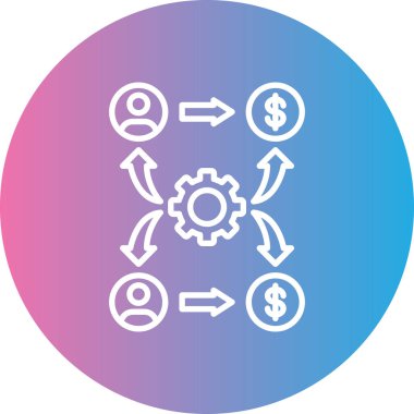 İş ve finans simgesinin vektör illüstrasyonu