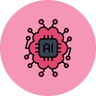 Bir çip simgesinin vektör çizimi