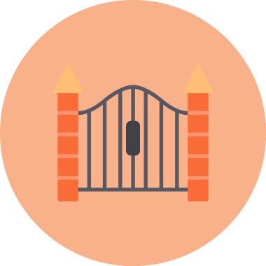 çit simgesi vektör illüstrasyonu