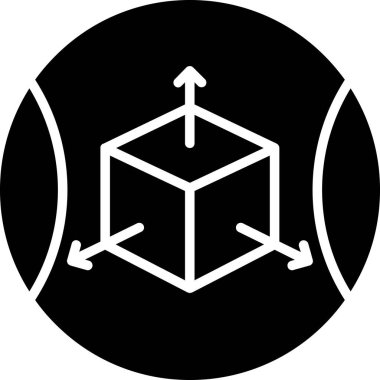 vektör küp simgesi, basit tasarım
