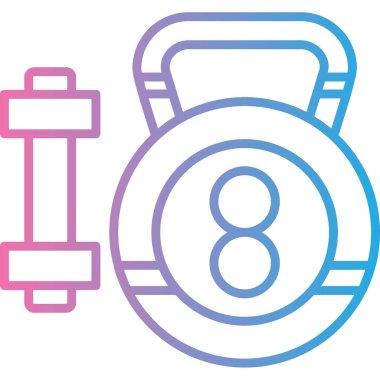 Beyaz arkaplanda tek bir izole ağırlık simgesinin vektör çizimi.