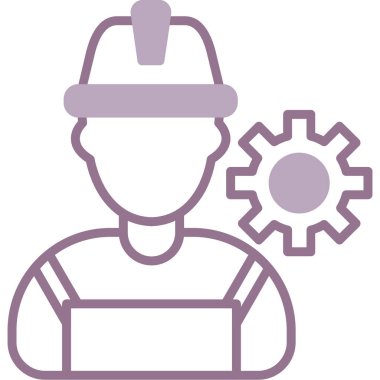 Mühendis simgesi vektör çizimi