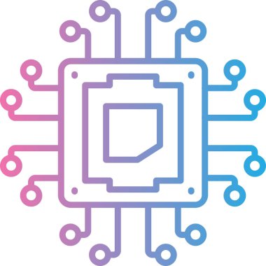 Çip simgesi vektör illüstrasyonu