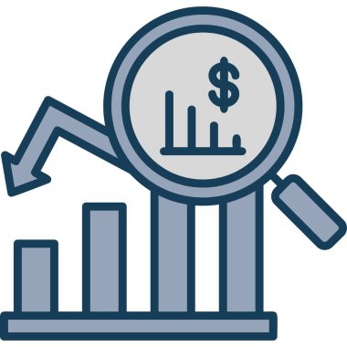 Dolar büyüme vektörü simgesi