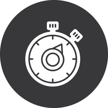 Saat simgesi. Web için saat vektör simgelerinin basit illüstrasyonu