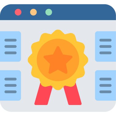 ödül ödül ikonu düz stil