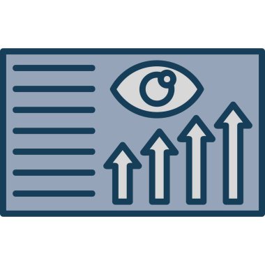 Göz çizelgesi. Web simgesi basit illüstrasyon