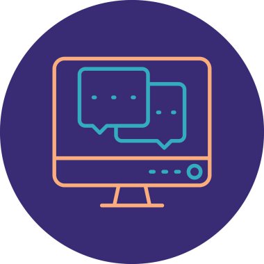 Sohbet simgesi vektör illüstrasyonu