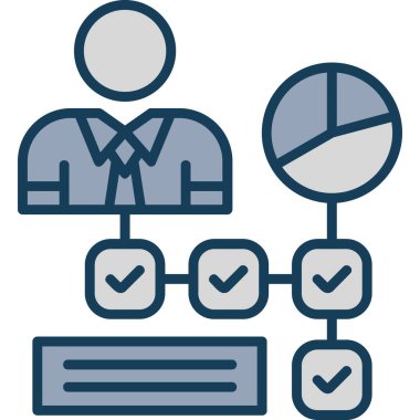 Yönetim. Web simgesi basit illüstrasyon