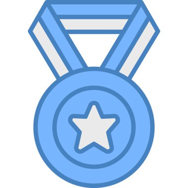 Madalya ikon vektör illüstrasyonu