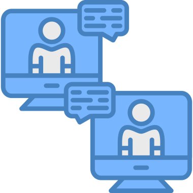 Sohbet simgesi vektör illüstrasyonu