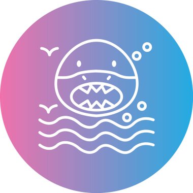 balık simgesi vektör illüstrasyonu