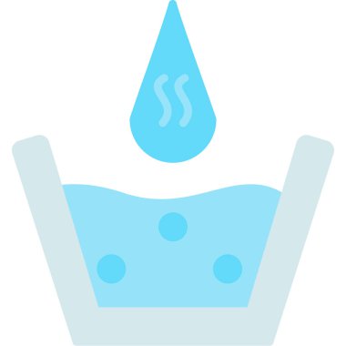 Su. Web simgesi basit illüstrasyon