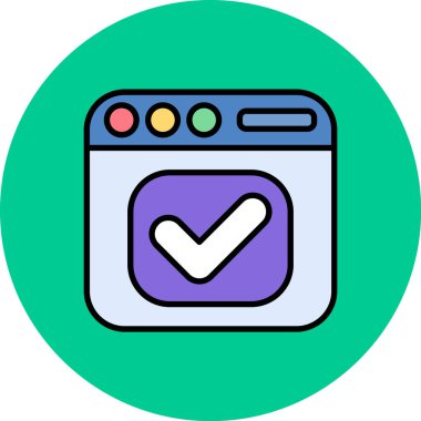 Gelişim için web simgesi, teknolojinin vektör illüstrasyonu