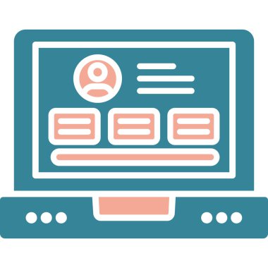 Web tarayıcısı. Web simgesi basit illüstrasyon