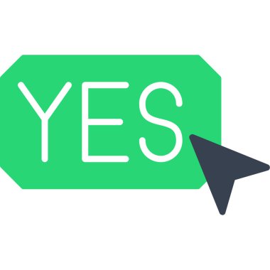 evet modern vektör simgesi