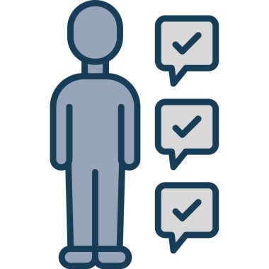 Kontrol listesi olan bir kişinin vektör illüstrasyonu.