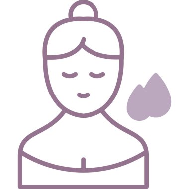 Elinde mum olan kadın. vektör simgesi