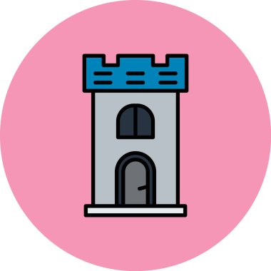 Bir kule simgesinin vektör çizimi