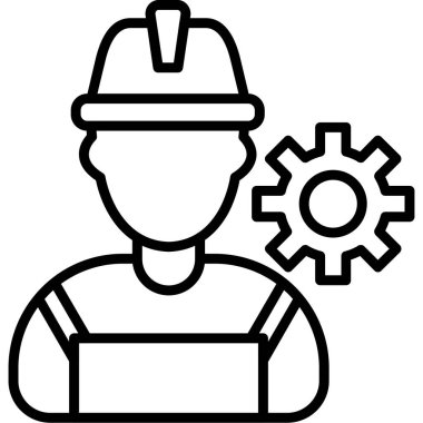 Taslak biçiminde inşaat mühendisi başlığı simgesi