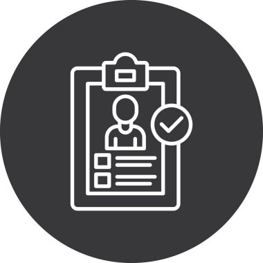 Kontrol listesi. Web simgesi basit tasarım