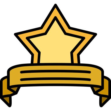 Altın madalya vektör simgesi