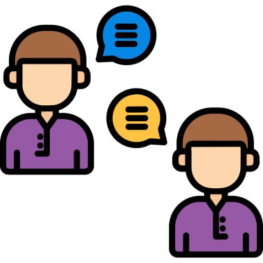 Konuş. Web simgesi basit illüstrasyon