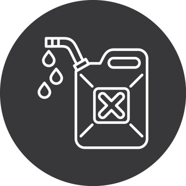 Gaz tankı simgesinin vektör illüstrasyonu