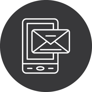 ileti ikonu vektör illüstrasyonu