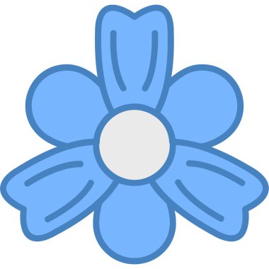 Çiçek. Web simgesi basit illüstrasyon