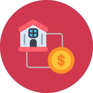 Emlak renkli vektör simgesi