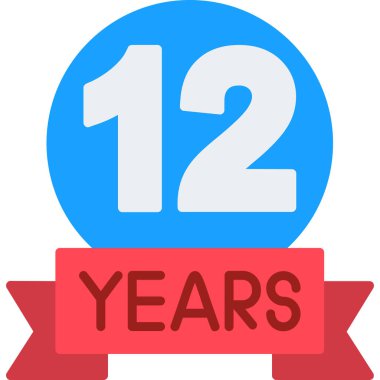 İki numaralı simge, düz stil