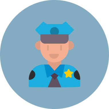 polis simgesi vektör illüstrasyonu