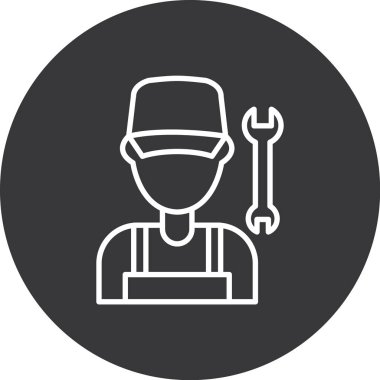 Modern oto onarımının vektör illüstrasyonu