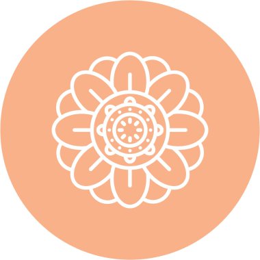 Güzel bir çiçek süsü. vektör illüstrasyonu