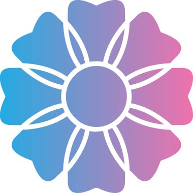 Çiçek. Web simgesi basit illüstrasyon